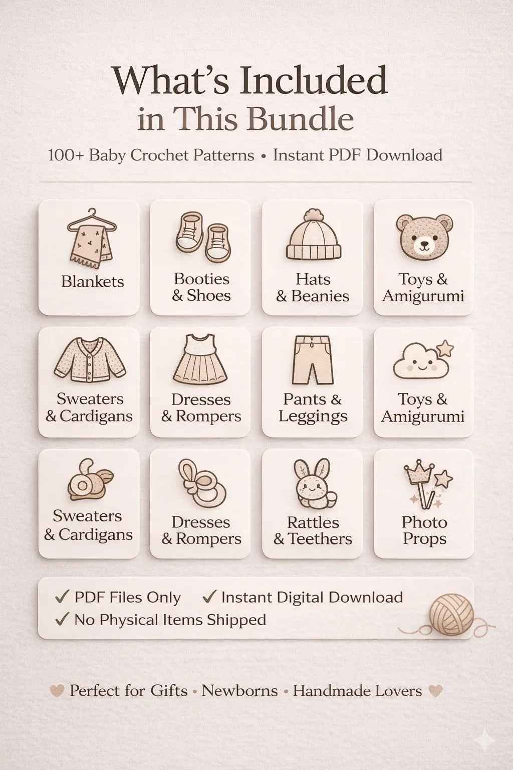 100+ Baby Crochet Patterns Bundle