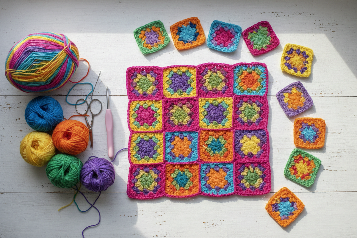 How to Crochet a Granny Square Blanket: Beginner's Complete Guide