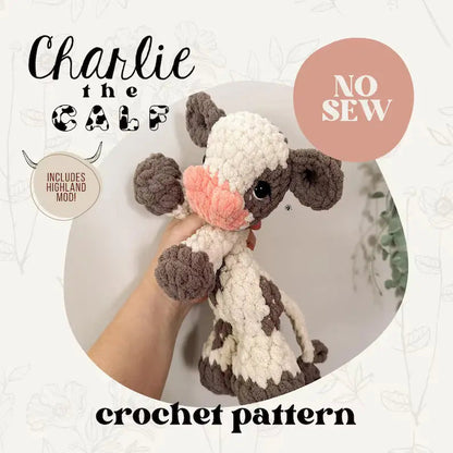 Highland Baby Cow – No-Sew Crochet Pattern 🌿🐮 The Crochet Nook