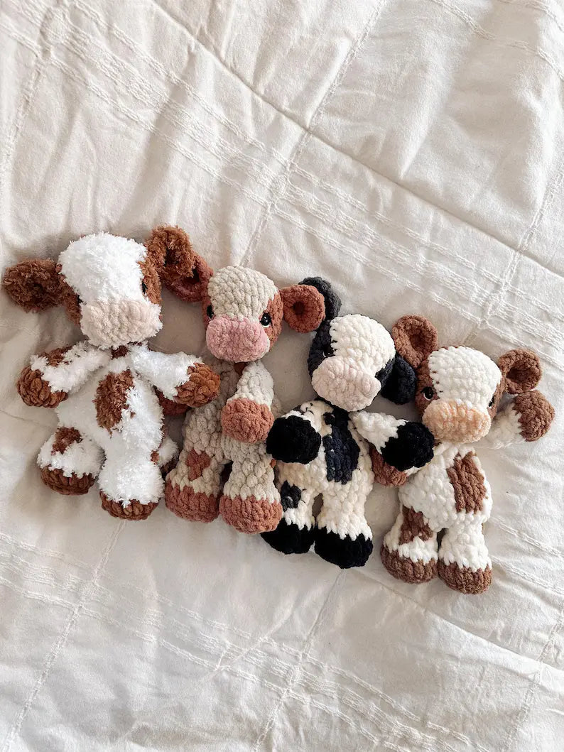 Highland Baby Cow – No-Sew Crochet Pattern 🌿🐮 The Crochet Nook