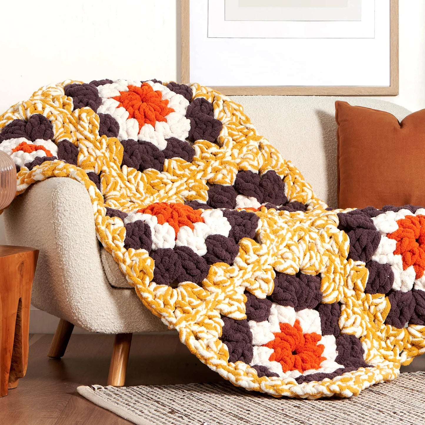 Bernat Gigantic-Granny Crochet Blanket or Rug Bernat