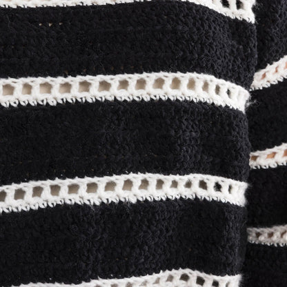 Bernat Eyelet Stripes Crochet Pullover Bernat