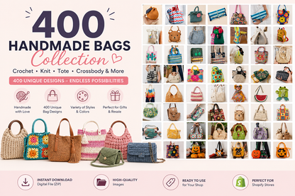 400+ Crochet Bag Patterns Bundle - The Crochet Nok
