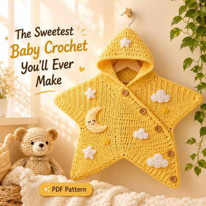 Baby Star Suit Crochet Pattern PDF – 2-in-1