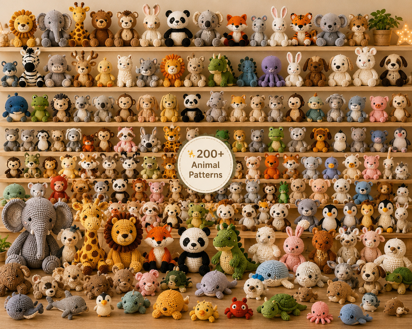 200+ Crochet Animal Patterns Bundle PDF