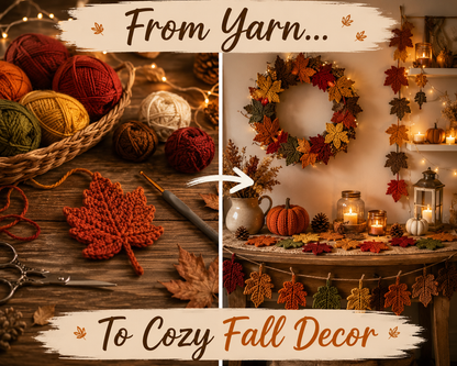Autumn Leaves Crochet Pattern Bundle PDF