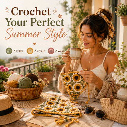 10 Crochet Bandana Patterns Bundle PDF