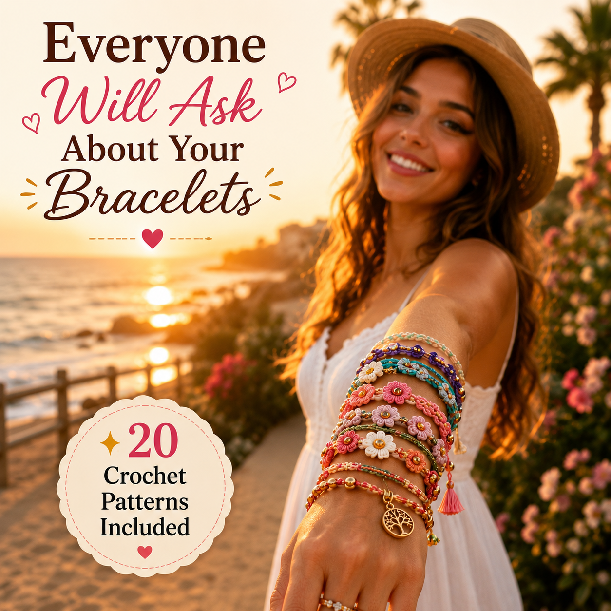 20 Crochet Bracelet Patterns Bundle PDF