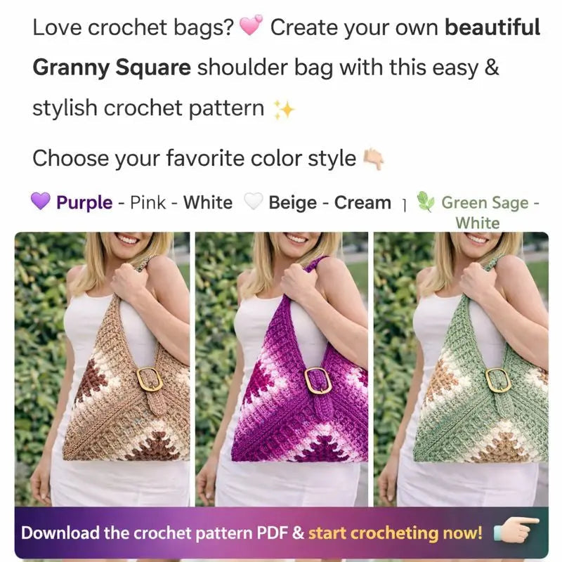 Granny Square Crochet Bag Pattern – PDF Download Bernat