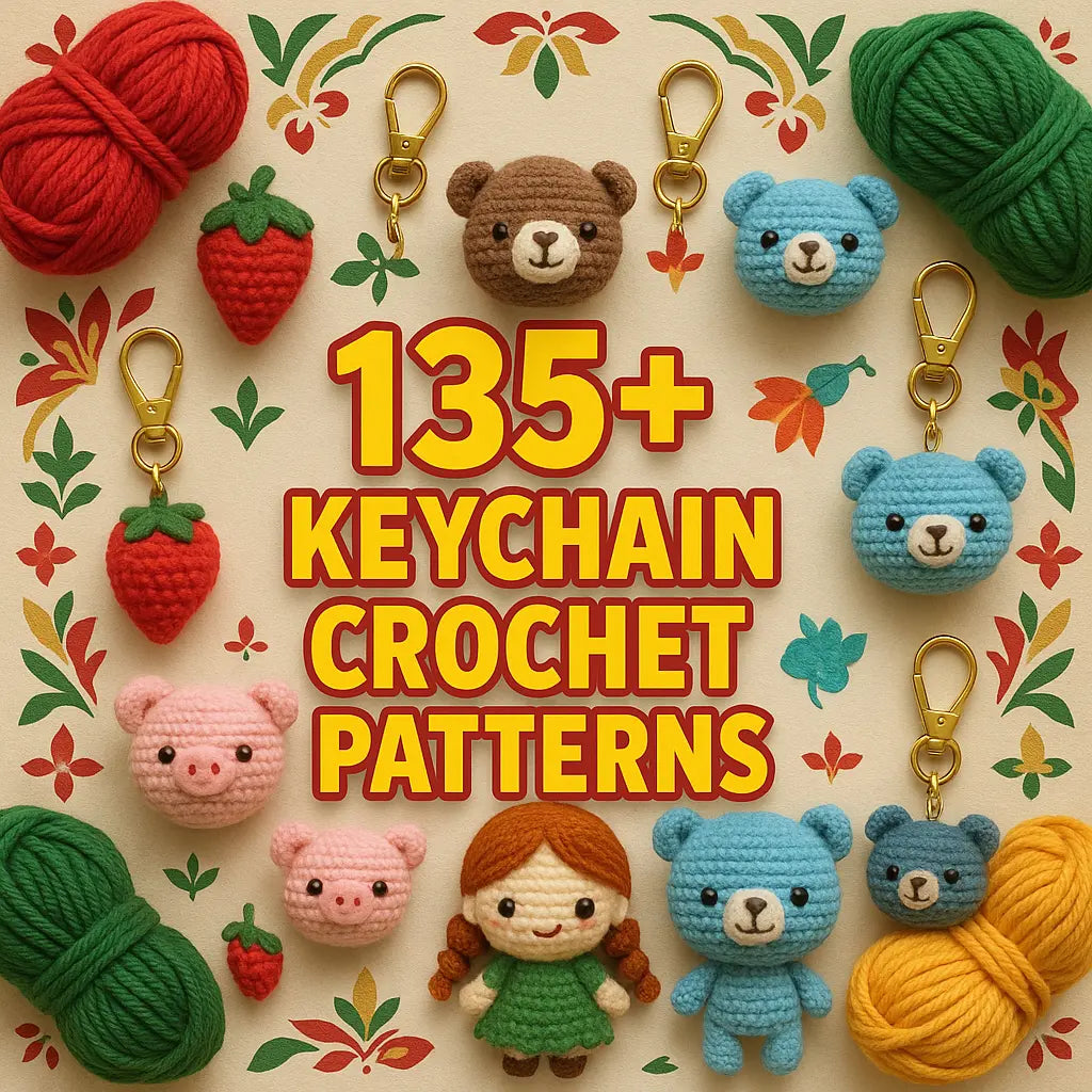 135 Keychain Amigurumi Crochet Pattern Bundle The Crochet Nook