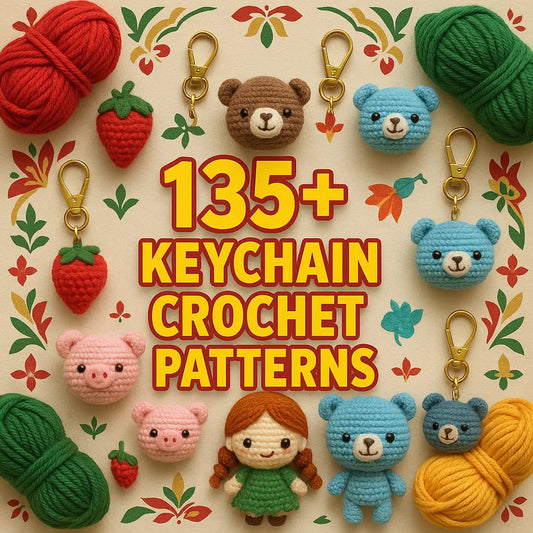 135 Keychain Amigurumi Crochet Pattern Bundle The Crochet Nook