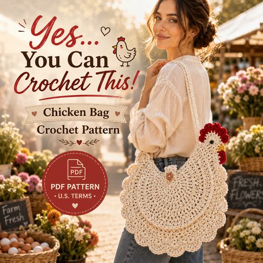 Crochet Chicken Bag Pattern PDF