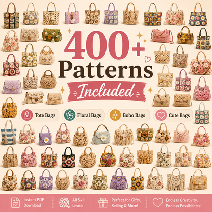 400+ Crochet Bag Patterns Bundle - The Crochet Nok