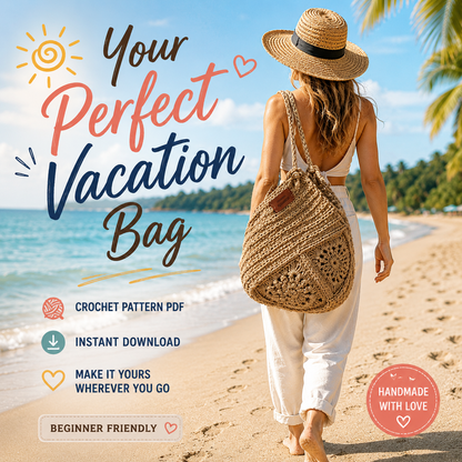 Jute Crochet Bag Pattern - Stylish Granny Square Tote Design - The Crochet Nok