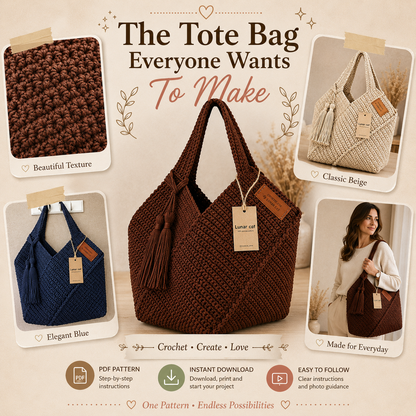 Reusable Crochet Tote Bag Pattern - The Crochet Nok