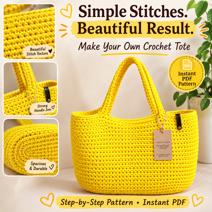Crochet Bag Pattern XXL size Bag, Pattern PDF