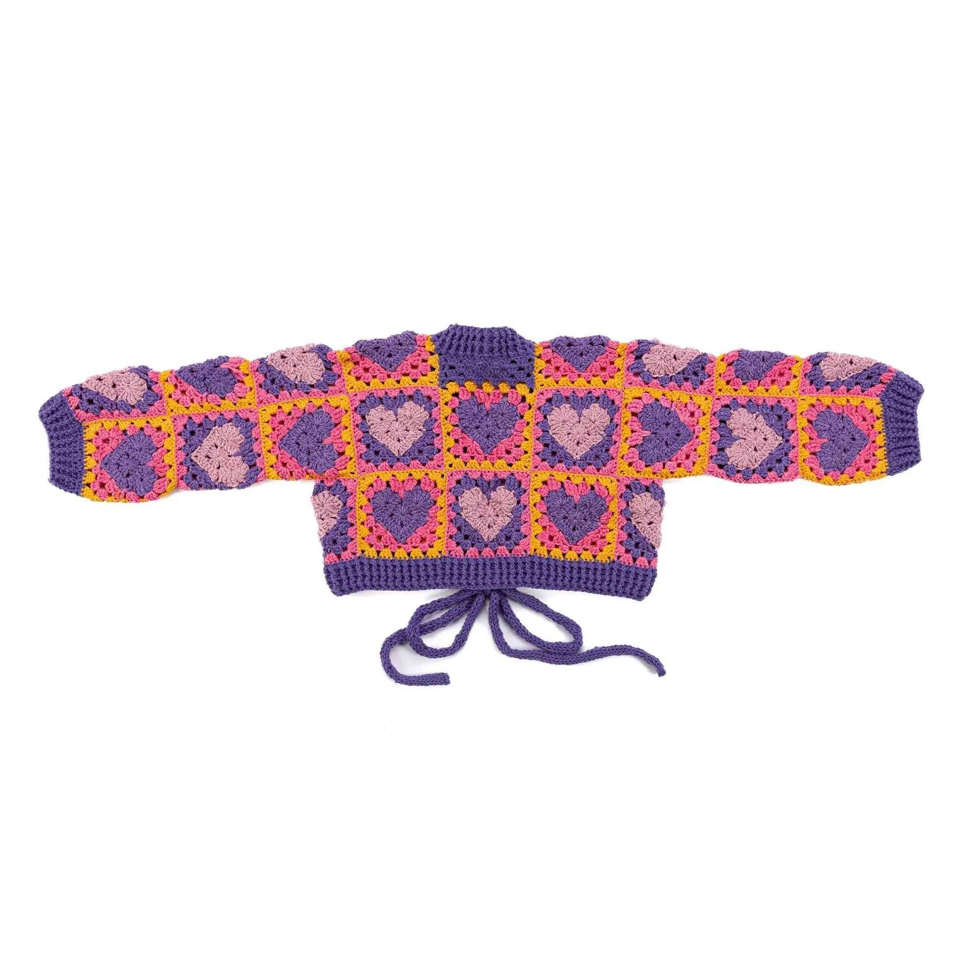 Red Heart Wrapped in Love Crochet Cardigan