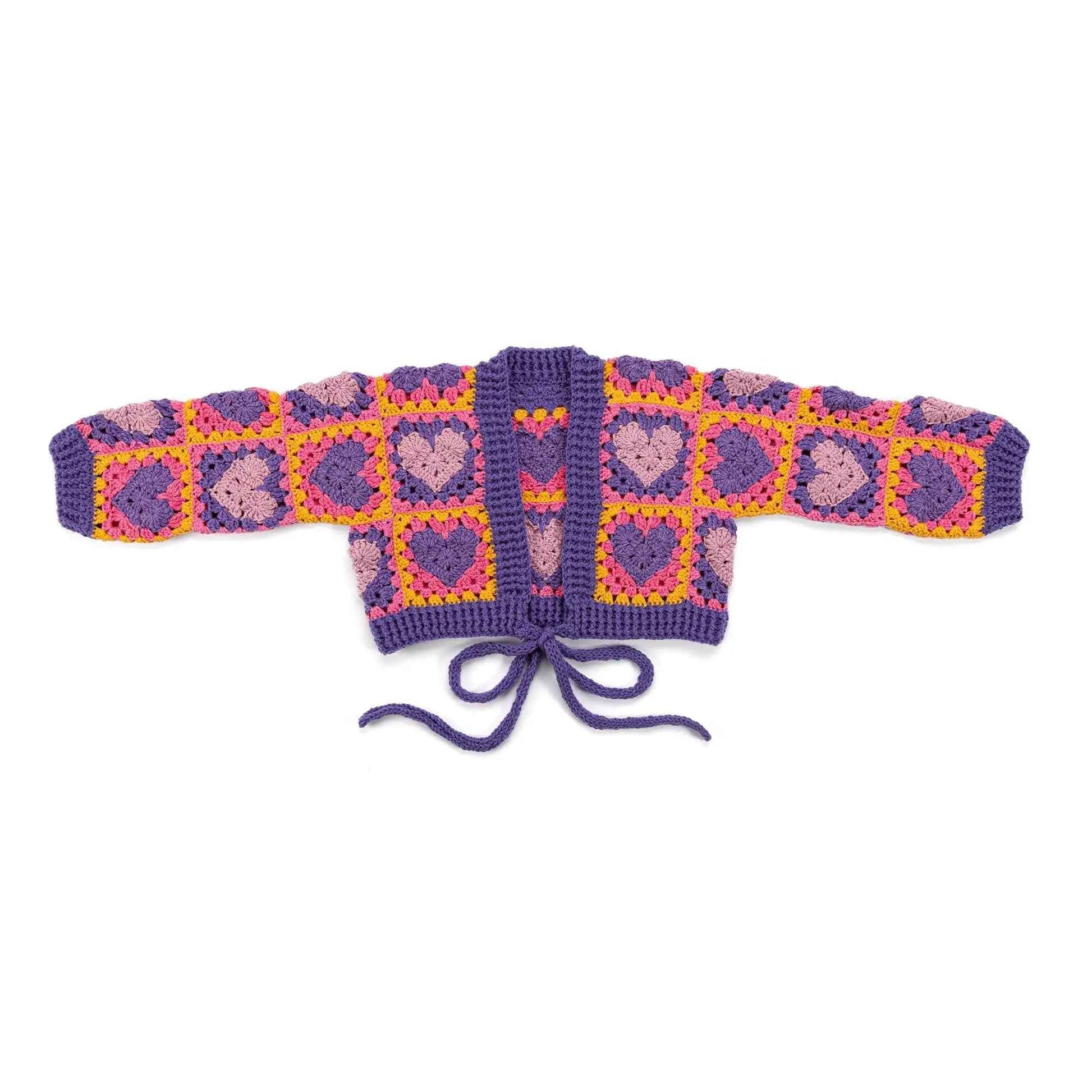 Red Heart Wrapped in Love Crochet Cardigan