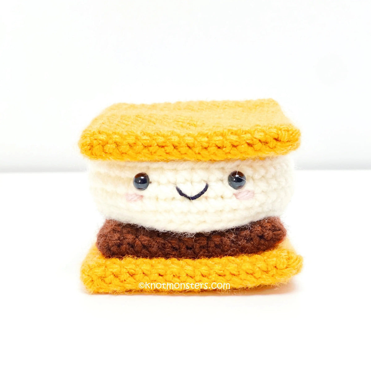 Close-up of crochet s’more