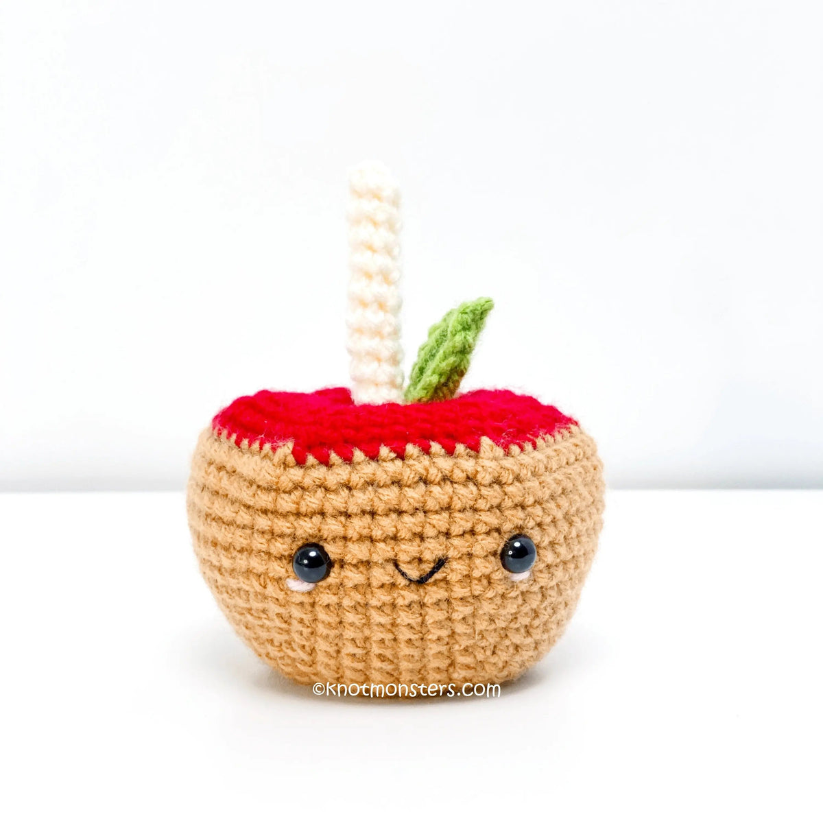 Crochet candy apple on a stick
