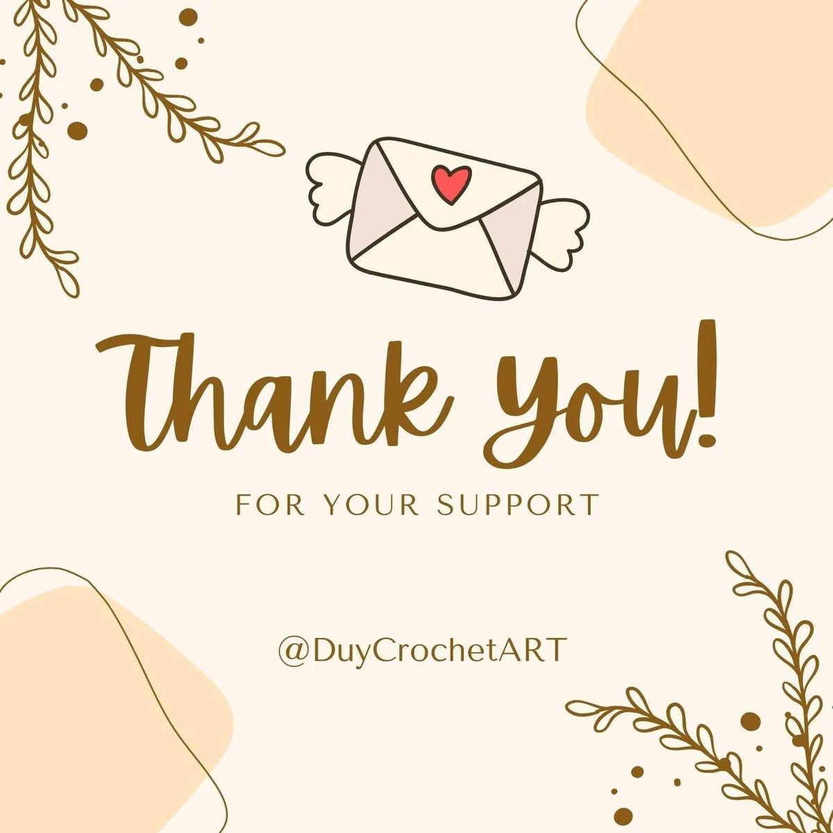 Thank-you graphic with flower-pattern creator credit
