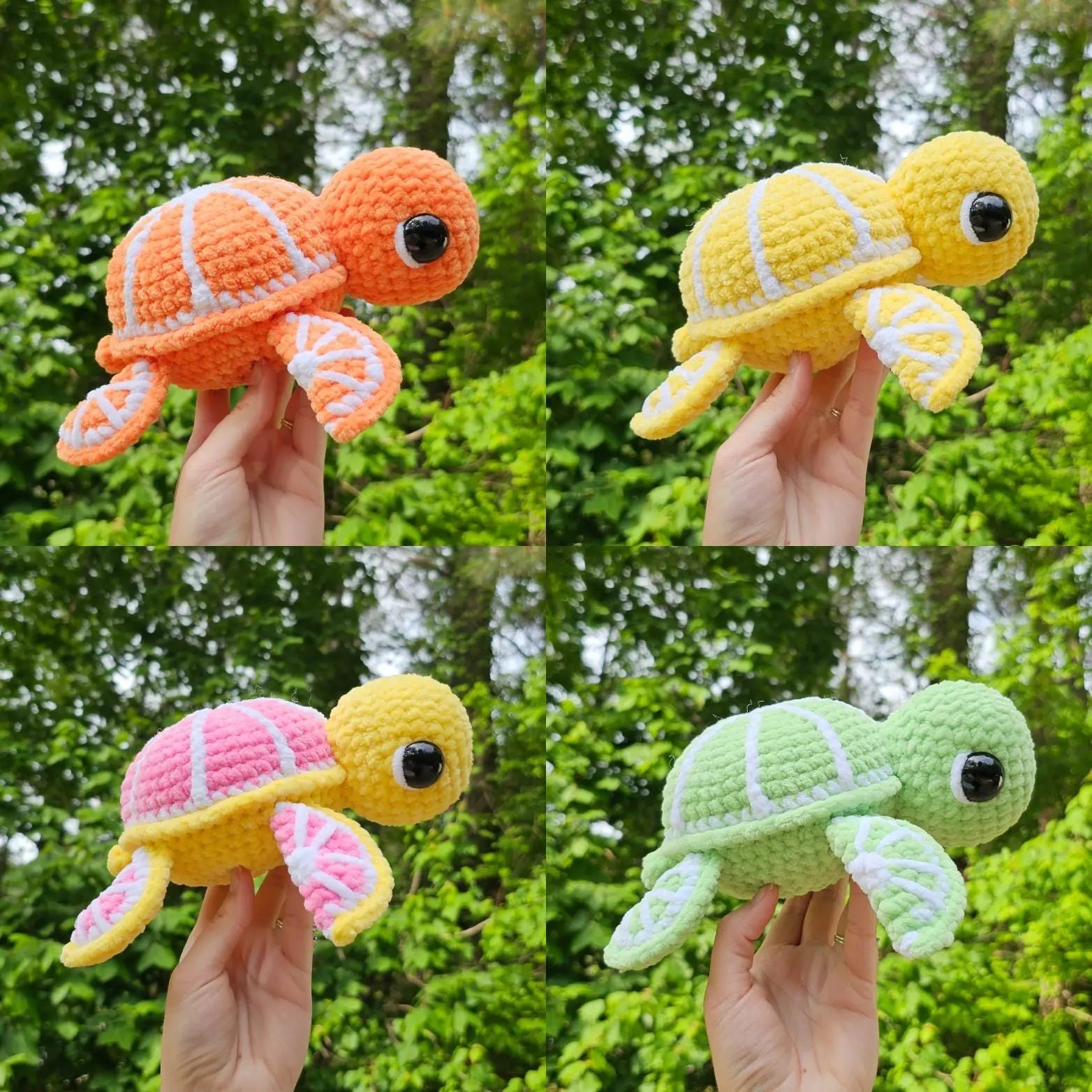 Fruit Turtle Crochet Pattern Bundle PDF Download, Beginner Friendly Amigurumi