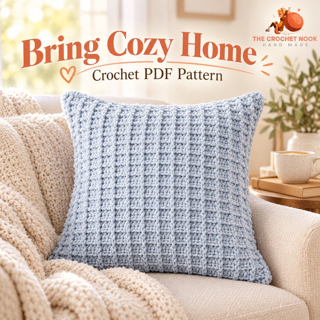 Softgrid Velvet Waffle Pillow — finished project hero.
