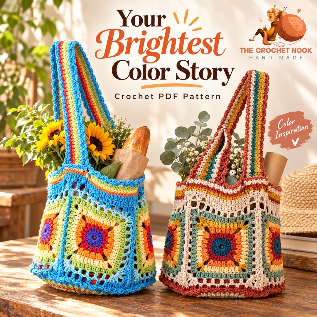 Sunburst Medallion Market Bag — alternative yarn color inspiration.